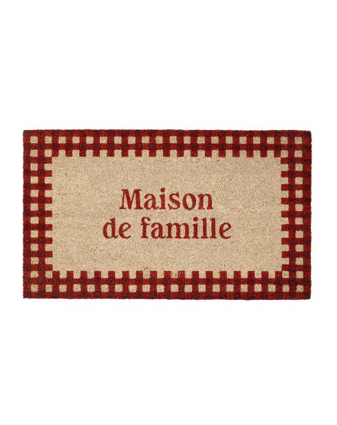 Paillasson la campagne  naturel/rouge  -  73x43 cm