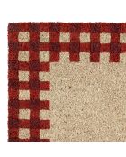 Paillasson la campagne  naturel/rouge  -  73x43 cm