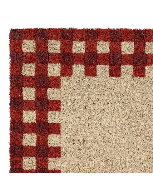 Paillasson la campagne  naturel/rouge  -  73x43 cm