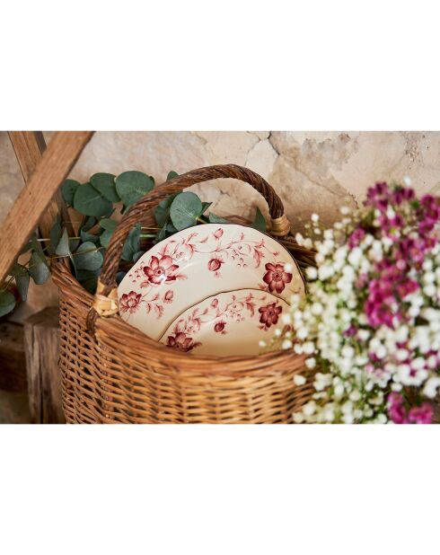 Assiette dessert Margaux rouge  -  20.5 cm