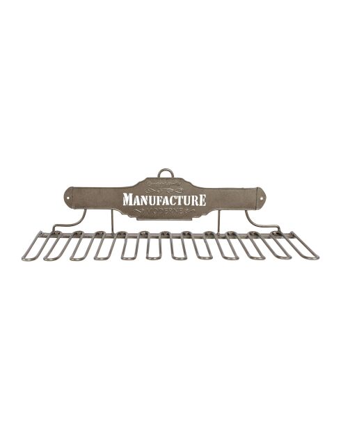 Porte-verres manufacture moderne gris  -  48x18x13 cm