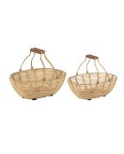 2 natürliche Seilkörbe