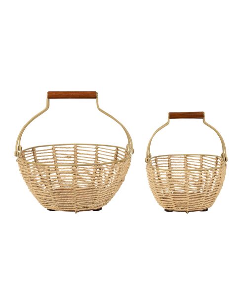 2 cestas de cuerda natural