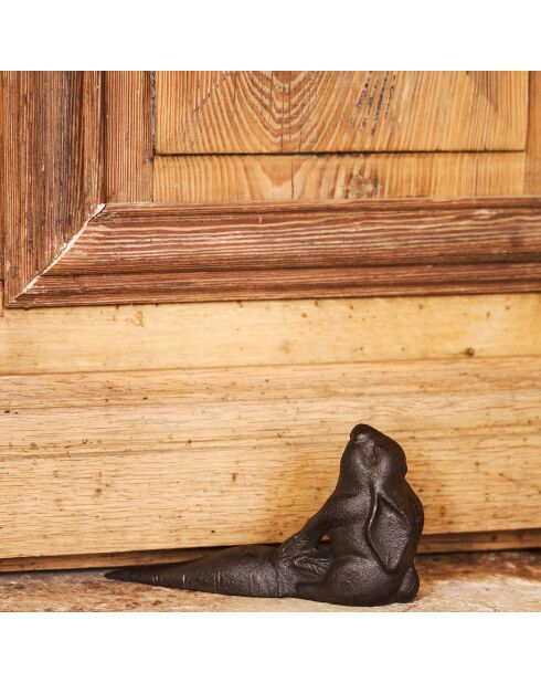 Soporte para conejos de corral marrón - 18x5x10 cm