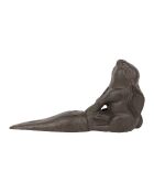 Soporte para conejos de corral marrón - 18x5x10 cm