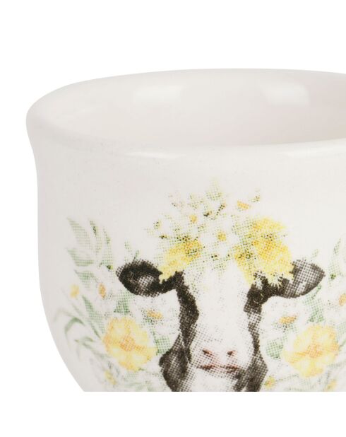 Huevera de vaca de coleccionista multicolor - 5x6 cm