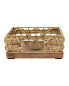 Servethouder van natuurlijk touw - 18x18x7,5 cm