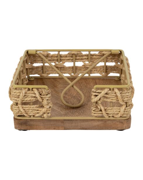 Servethouder van natuurlijk touw - 18x18x7,5 cm