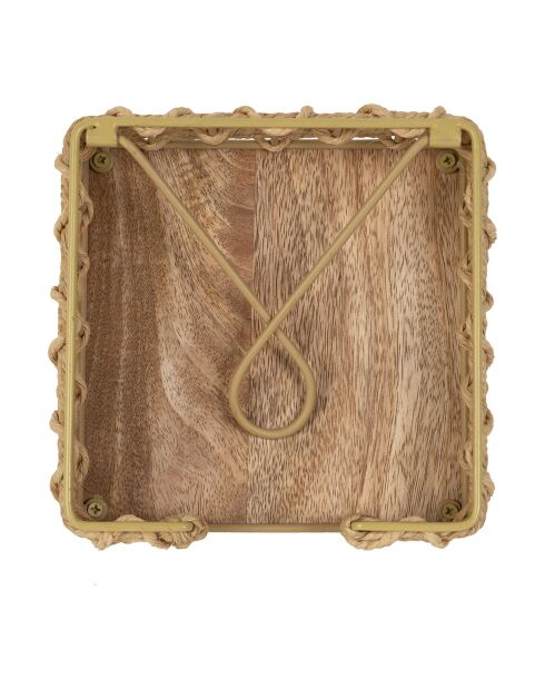 Servethouder van natuurlijk touw - 18x18x7,5 cm