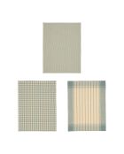 3 Torchons campagne  sauge  -  50x70 cm