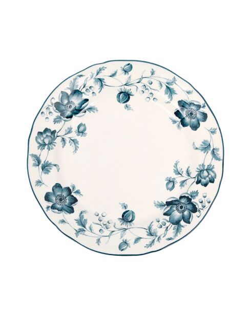 Assiette plate Margaux  bleue -  D.26 cm
