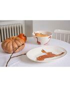 Plat creux basse-cour naturel  -  44x32x5.5 cm