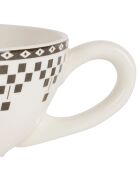 Bol avec anse damier  anthracite  - 45cl