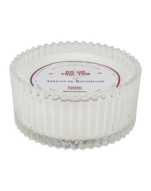 Bougie tradition senteur abricot roussillon  blanche - 180g