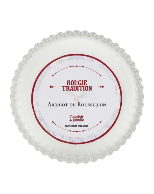 Bougie tradition senteur abricot roussillon  blanche - 180g