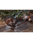 Panier coq campagne  naturel  -  28x13x18 cm