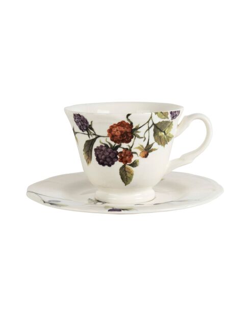 Tasse a the & Sous-tasse Meredith  naturel  - 22cl