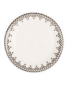 Par de tazas de desayuno en forma de damero antracita, 50 cl