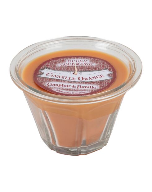 Bougie gourmande senteur cannelle orange naturel  - 220g