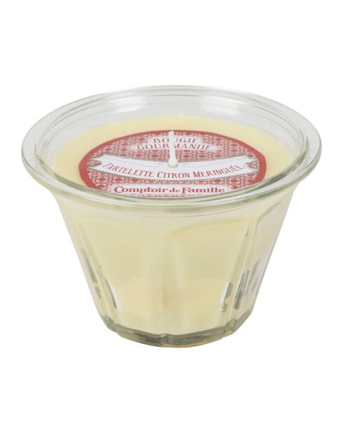 Candela gourmet al profumo di crostata al limone giallo pallido - 220g