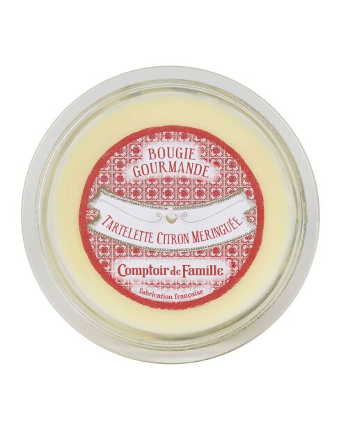 Candela gourmet al profumo di crostata al limone giallo pallido - 220g