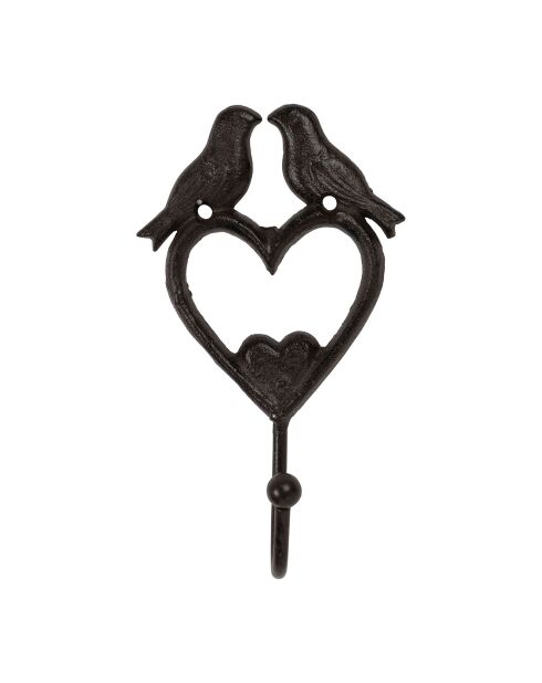 Crochet coeur fauvette naturel  -  9.5x17x5.5 cm