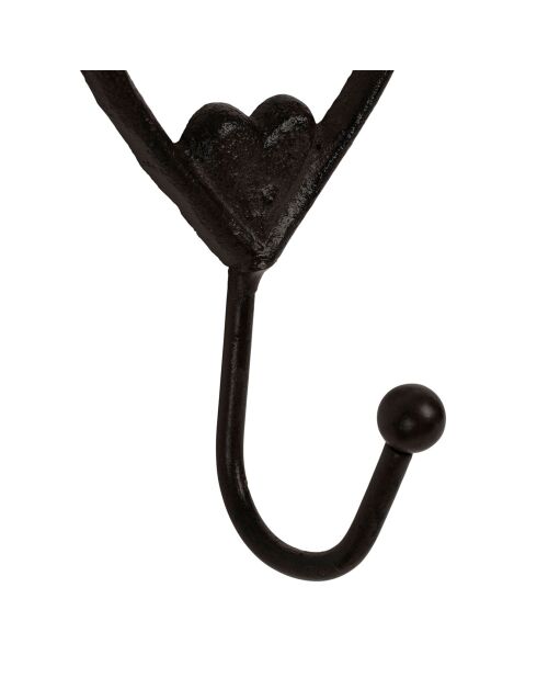 Crochet coeur fauvette naturel  -  9.5x17x5.5 cm