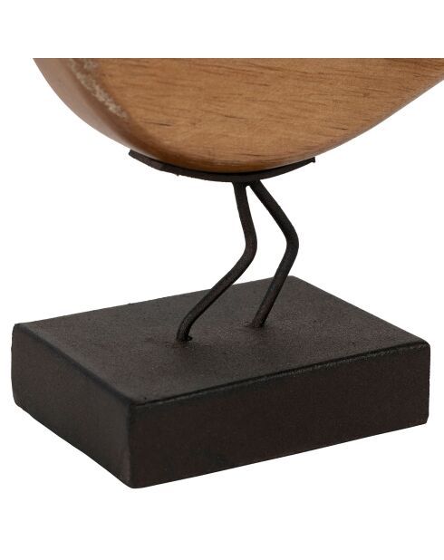 Décoration moineau campagne naturel  -  18x6x14 cm