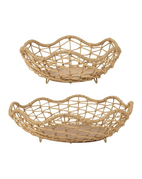 2 cestas de cuerda natural
