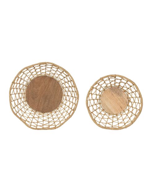 2 cestas de cuerda natural