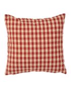 Coussin carre campagne  rouge  -  45x45 cm