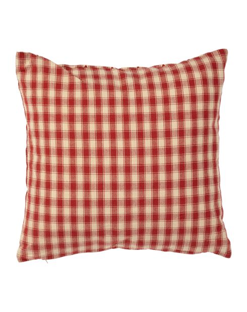 Coussin carre campagne  rouge  -  45x45 cm