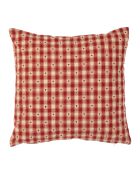 Coussin carre campagne  rouge  -  45x45 cm