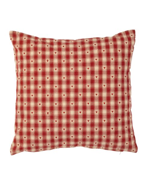 Coussin carre campagne  rouge  -  45x45 cm