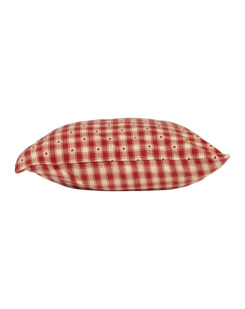 Coussin carre campagne  rouge  -  45x45 cm