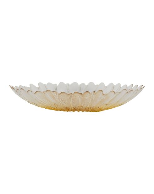 Plat creux anthemis ambre  -  40x8 cm