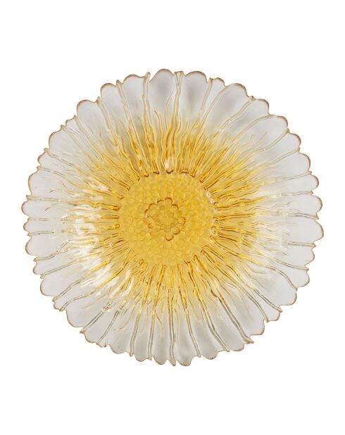 Plat creux anthemis ambre  -  40x8 cm