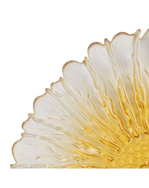 Plat creux anthemis ambre  -  40x8 cm