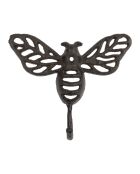 Patère abeille brune  -  15x13x2 cm