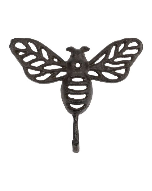 Patère abeille brune  -  15x13x2 cm