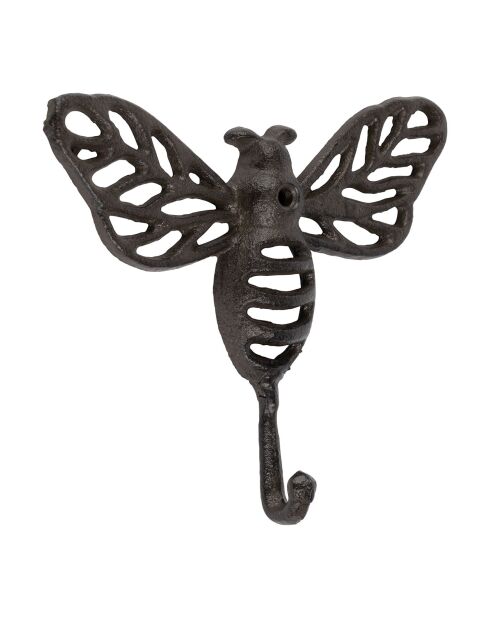 Patère abeille brune  -  15x13x2 cm