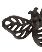 Patère abeille brune  -  15x13x2 cm