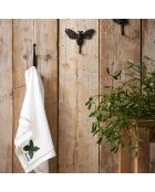 Patère abeille brune  -  15x13x2 cm