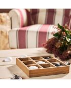 Décoration tic-tac-toe campagne  noir/blanc  -  21.5x21.5x3.5 cm