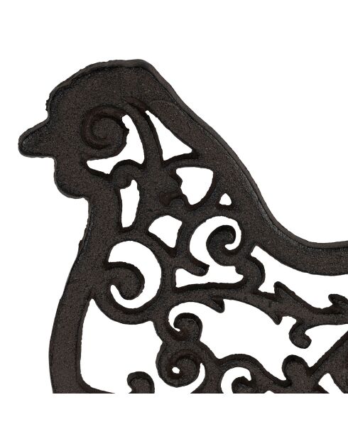 Dessous de plat poule basse-cour  naturel  -  20x22 cm