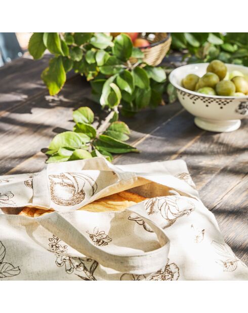 Bolsa para tartas Marie-lise marrón - 40x40 cm