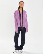 Mitaines 100% Cachemire poignets en côtes Mindy orchidée