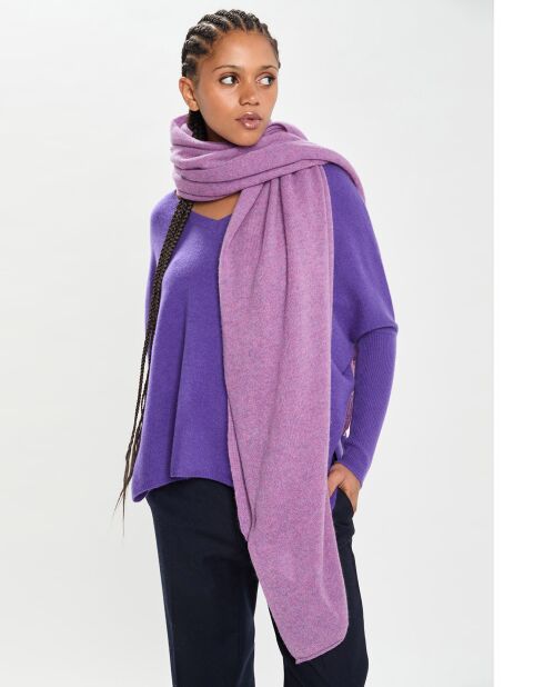 Echarpe 100% Cachemire Cascade orchidée