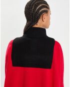 Plastron 100% Cachemire col montant en côtes Carla noir