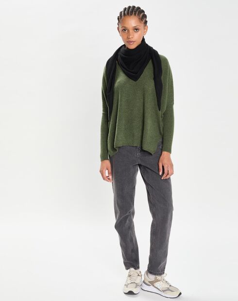 Echarpe 100% Cachemire triangle Shana noire